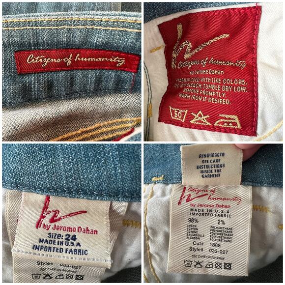 COH Citizens of Humanity (24) (28x23) Crossroads Carpenter Capri Jeans - Picture 12 of 12
